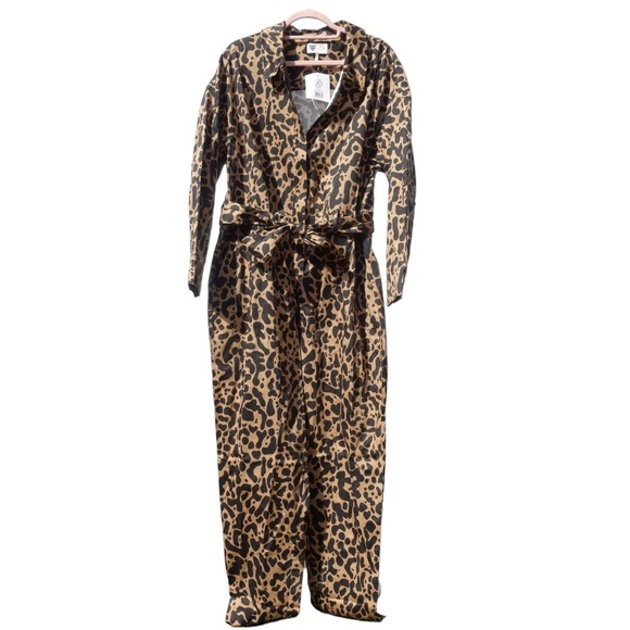 REVOLVE Lita by Ciara Jumpsuit Chetah Belted long pants size XL $398 NWT - Picture 1 of 12
